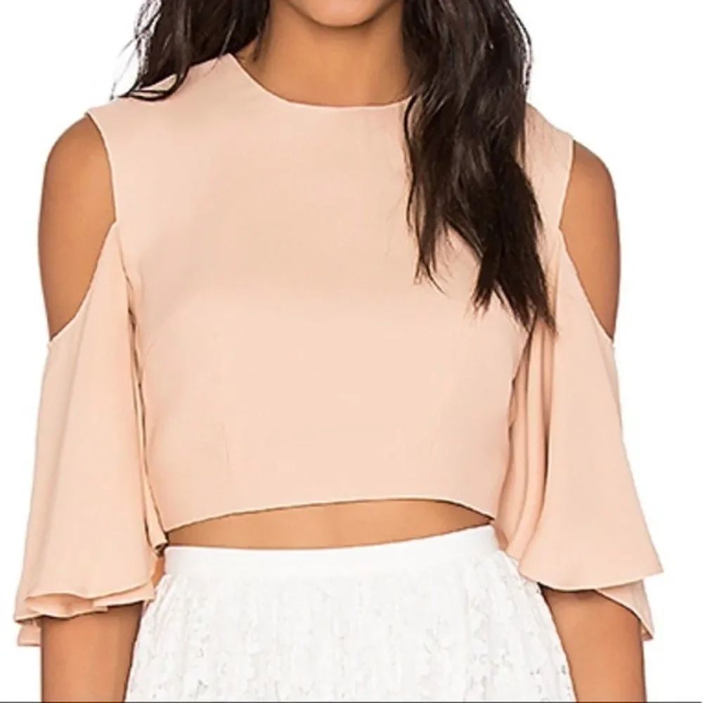 ‎Keepsake  Blouse Peach Open Shoulder Size X-Small